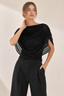 Cowl Drape Ruched Top