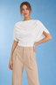 Cowl Drape Ruched Top