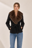 Sable Faux Fur Collar Coat