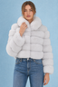 Cloud Faux Fur Cropped Jacket