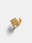 Elliana | Women's Openwork Textured Irregular Multi Band Ring