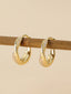 Kehlani | Women's Zircon Crystal Accent Crossover Shape Twist Hoop Earrings