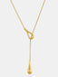 Leona | Women's Y Shape Long Drop Loop Pendant Teardrop Necklace