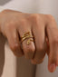 Vada | Women's Coiled Serpent Textured Scale Detail Snake Wrap Ring