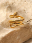 Vada | Women's Coiled Serpent Textured Scale Detail Snake Wrap Ring