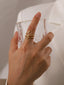Vada | Women's Coiled Serpent Textured Scale Detail Snake Wrap Ring