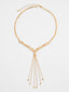 Zaylee | Women's Twisted Y Braided Chain Long Tassel Drop Multi Strand Necklace