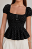 Juliette Polka Dot Babydoll Top