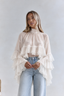 Ivory Tiered Ruffle Blouse