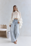 Ivory Tiered Ruffle Blouse