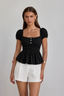 Juliette Polka Dot Babydoll Top