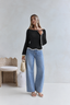 Midnight Laurel Bell Sleeve Top