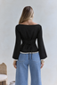 Midnight Laurel Bell Sleeve Top