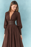 Adaline French Pleated Maxi Dress