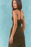 Cowl Neck Backless Maxi Dress