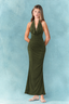 Cowl Neck Backless Maxi Dress