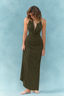 Cowl Neck Backless Maxi Dress