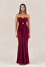 Gilded Drape Strapless Maxi Dress