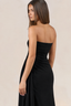 Gilded Drape Strapless Maxi Dress
