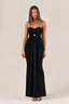 Gilded Drape Strapless Maxi Dress