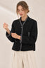 Onyx Bouclé Batwing Jacket