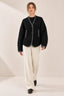 Onyx Bouclé Batwing Jacket