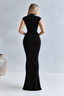 Mandarin Slit Column Maxi Dress