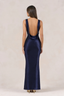 Midnight Bias Satin Maxi Dress