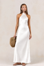 Odette Halter Satin Maxi Dress