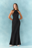 Odette Halter Satin Maxi Dress