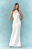Odette Halter Satin Maxi Dress